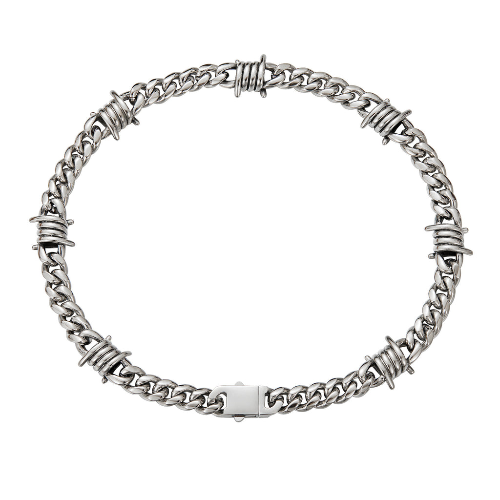 Herren-Halskette aus Edelstahl, Cuban-Kette