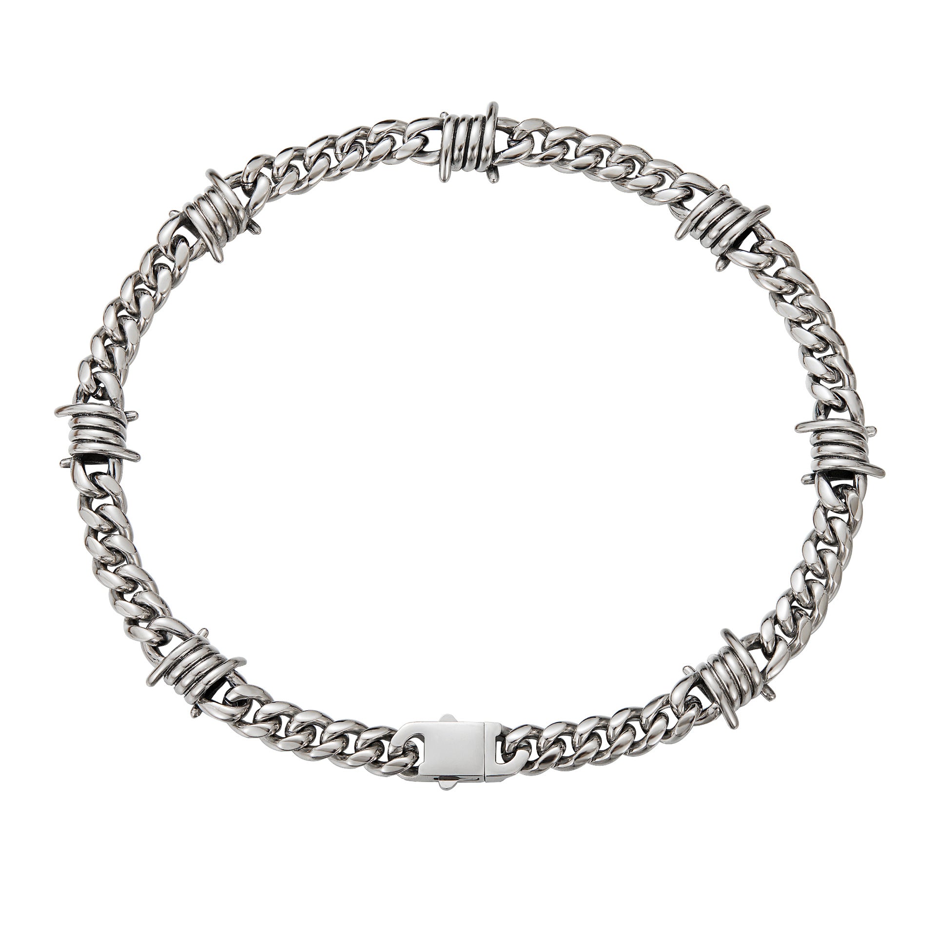 Herren-Halskette aus Edelstahl, Cuban-Kette
