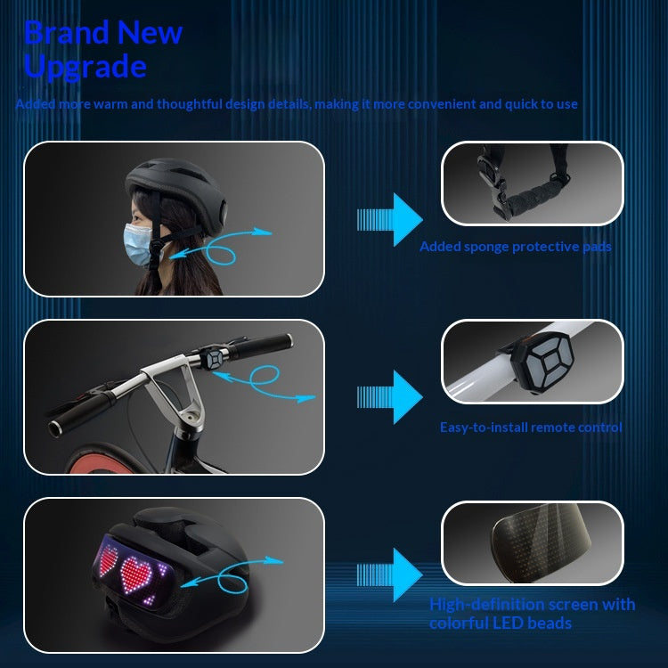 Velohelm mit App-gesteuertem LED-Display