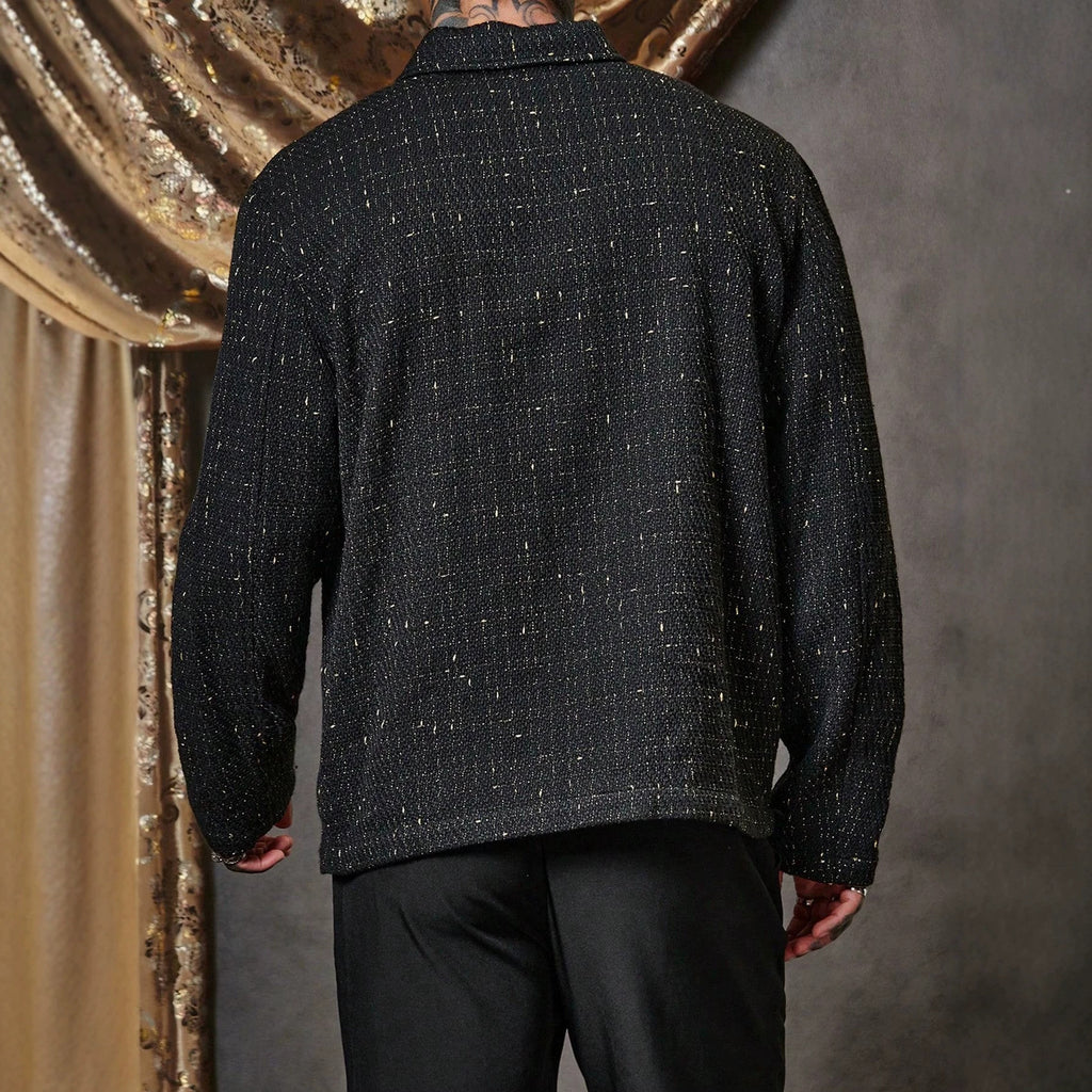 Herren Lapel-Reissverschluss Jacke