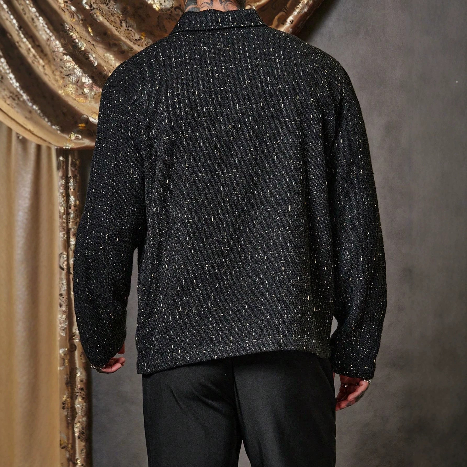 Herren Lapel-Reissverschluss Jacke