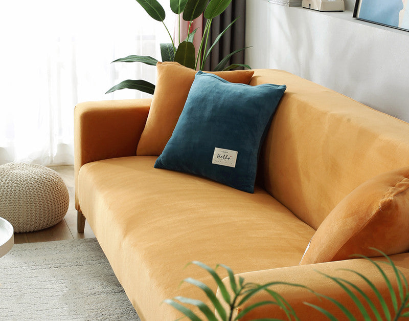 Winter Plüsch Sofaüberzug Stretch – Bild 2 | LuxeStyle