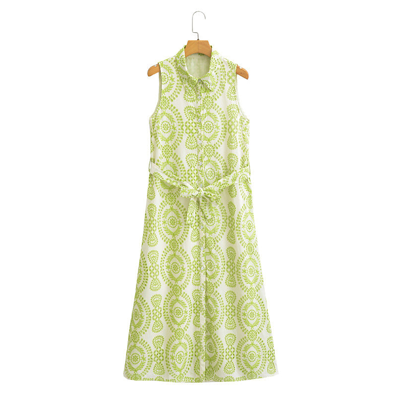 Kurzarm-Kleid mit schweren Stickereien
