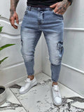 Leopard-Muster Jeans