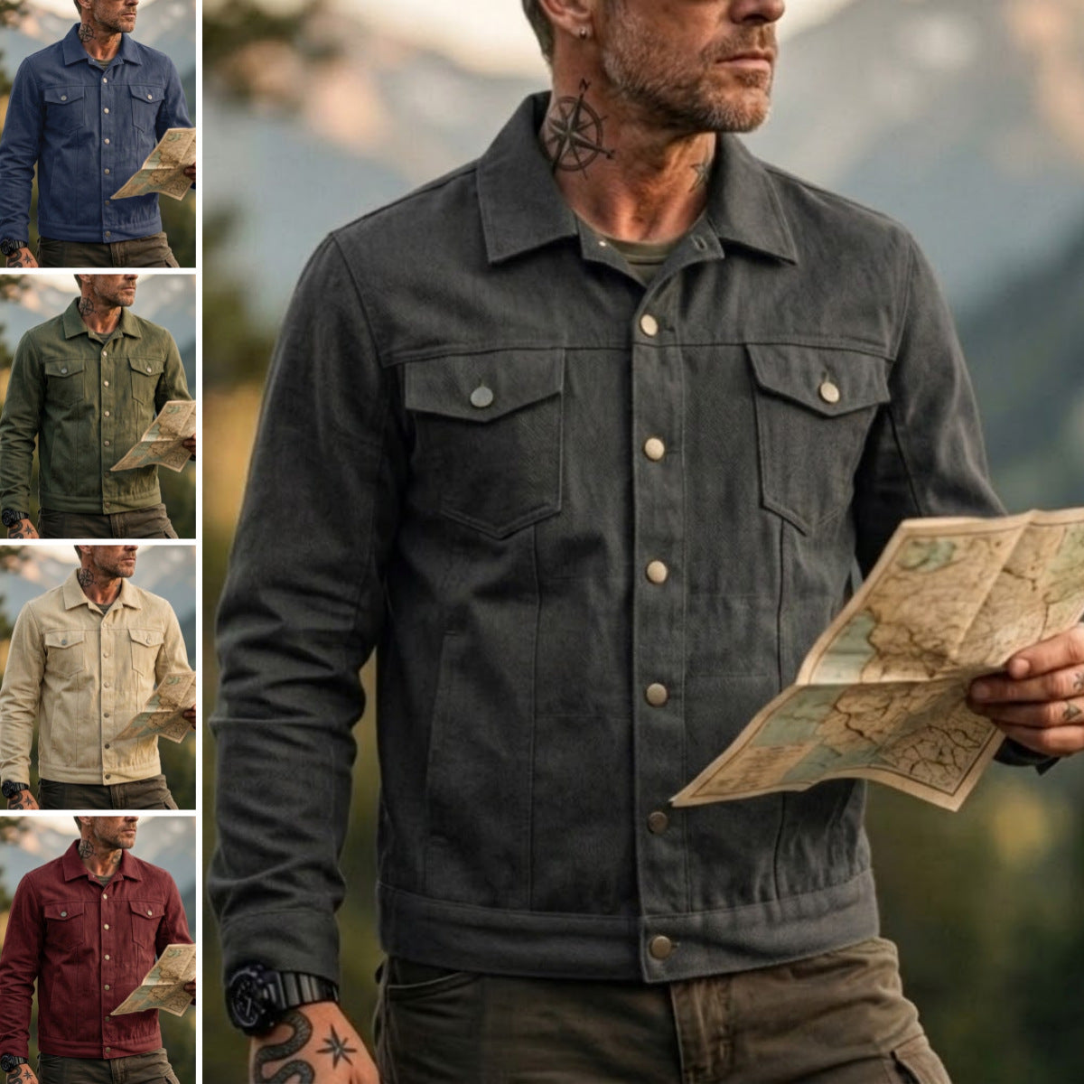 Stylische Slim-Fit Freizeitjacke für Herren – Ansicht 6