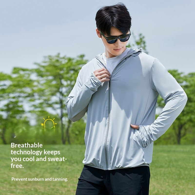 Ice Silk UV-Schutzjacke mit Kapuze für Herren