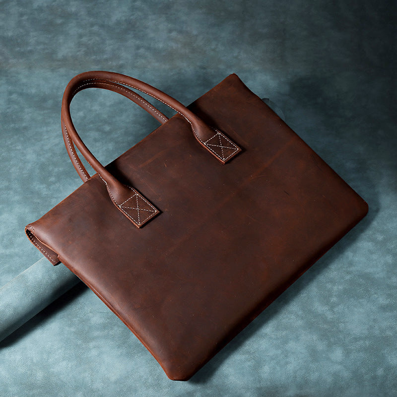Vintage Crazy Horse Leder Laptoptasche – Bild 5 | LuxeStyle