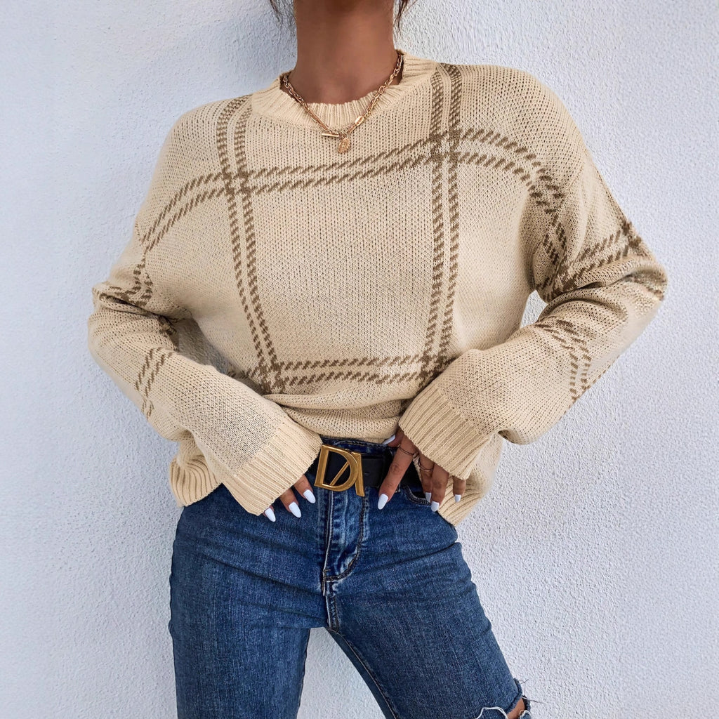 Strukturiertes Strickpullover