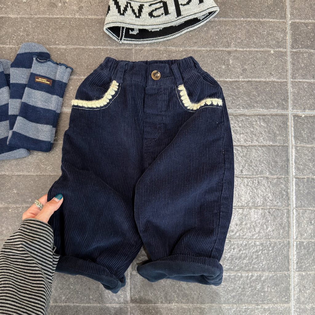 Baby Cordhose mit Spitzenbesatz