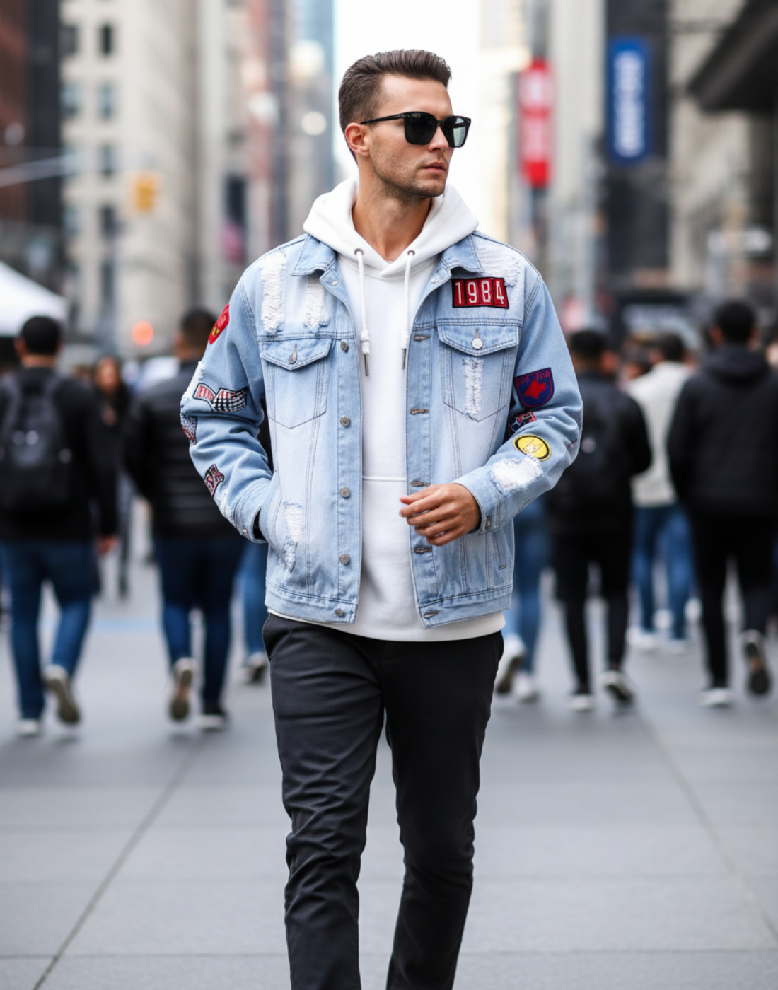 Taillierte Jeansjacke für Herren – Y102S – Ansicht 5