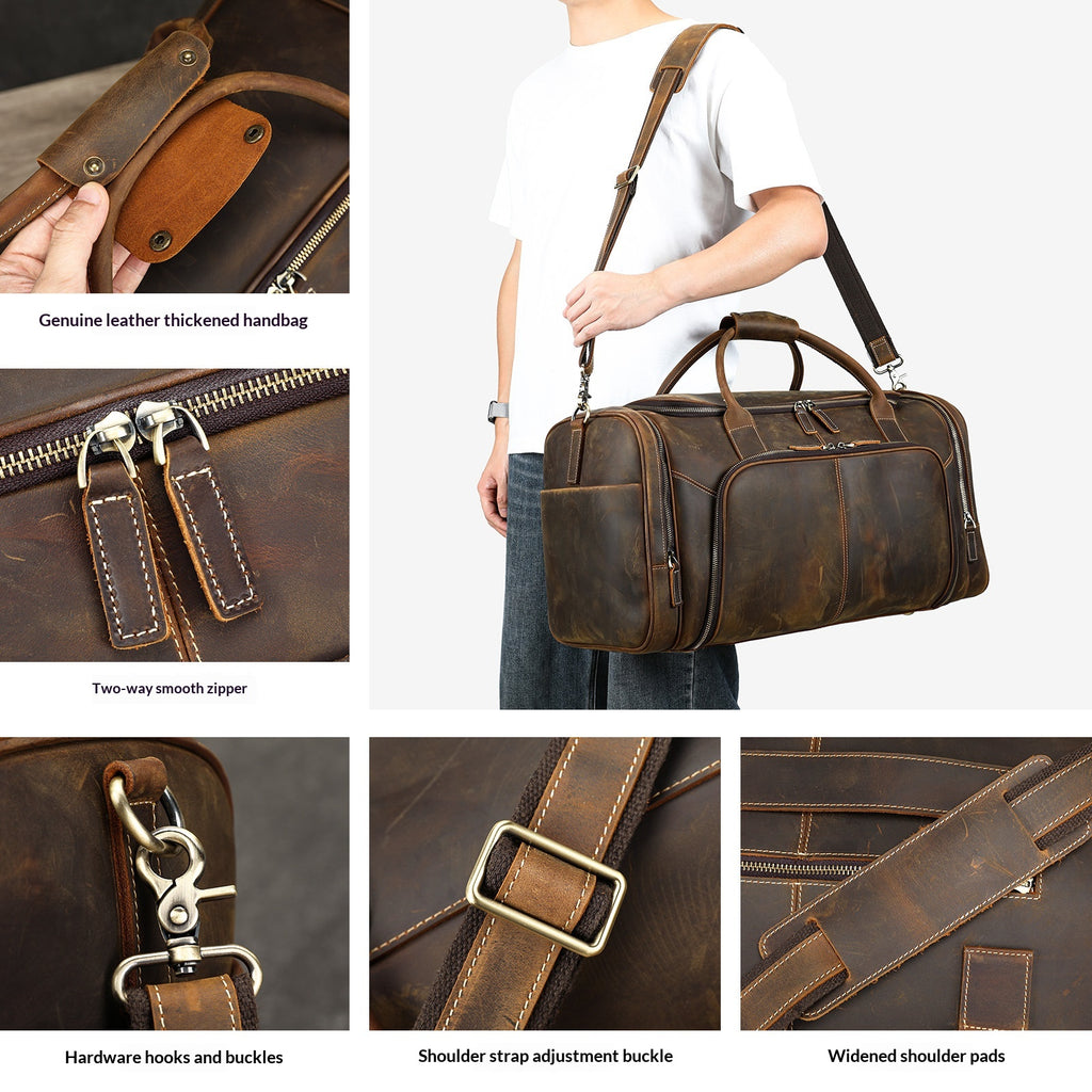 Reisetasche aus Crazy Horse Leder