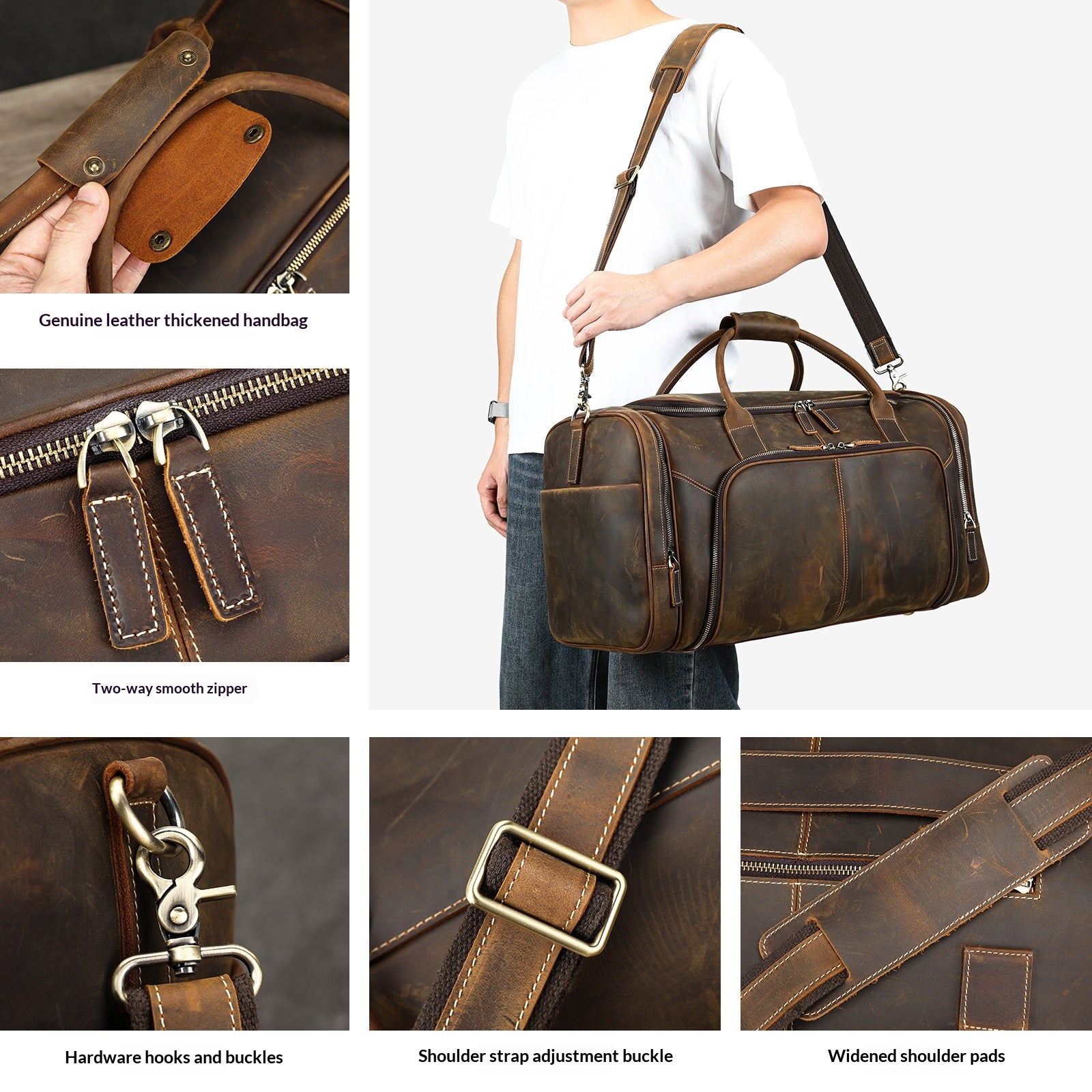 Reisetasche aus Crazy Horse Leder