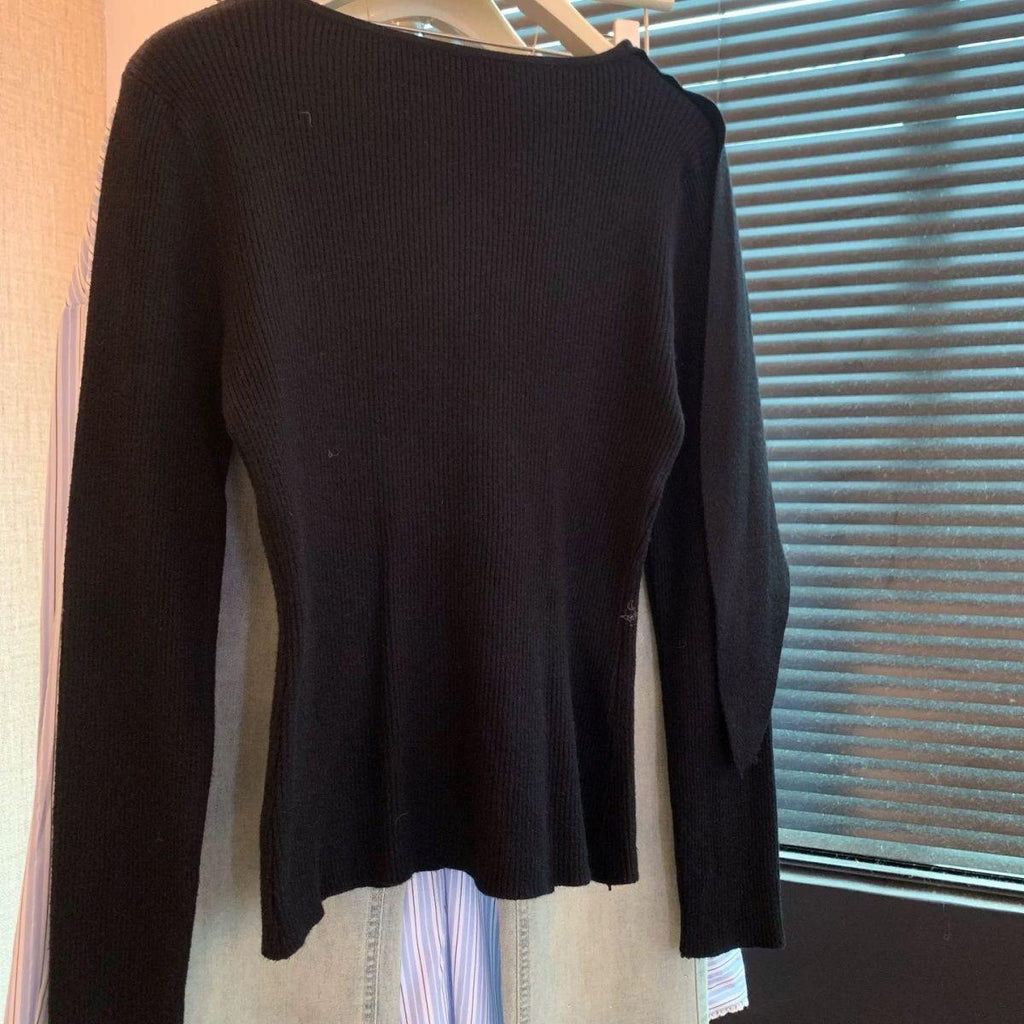 Ärmelloses Kaschmir-Stricktop mit figurbetontem Schnitt