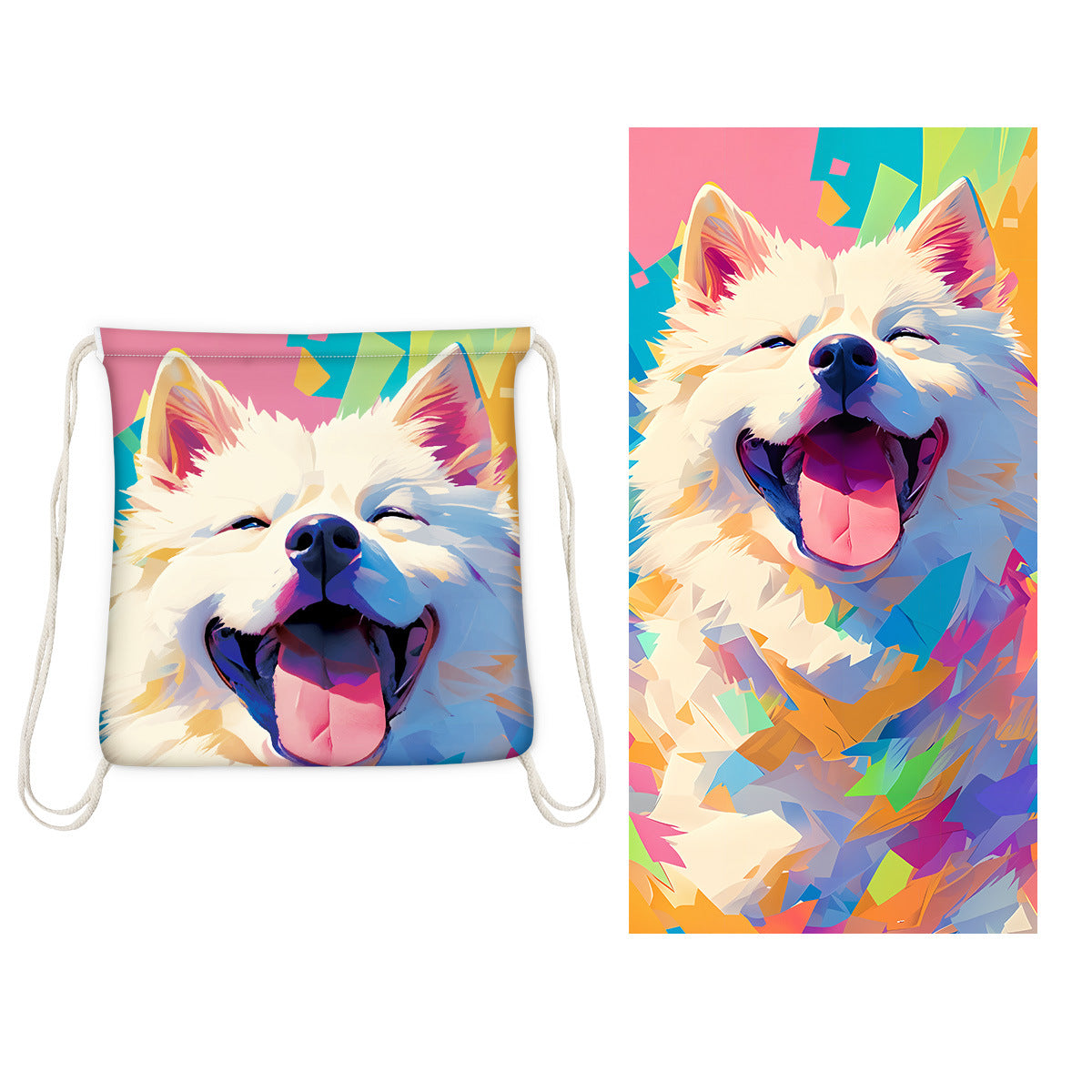 Badetuch mit integriertem Rucksack