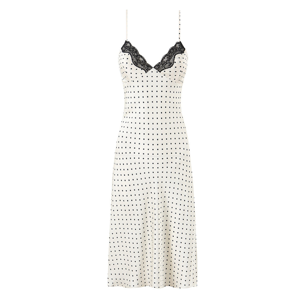 Spaghettiträger-Kleid mit Polka Dots