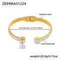 Glänzendes Edelstahl-Armband mit Kristallen – Bild 3 | LuxeStyle