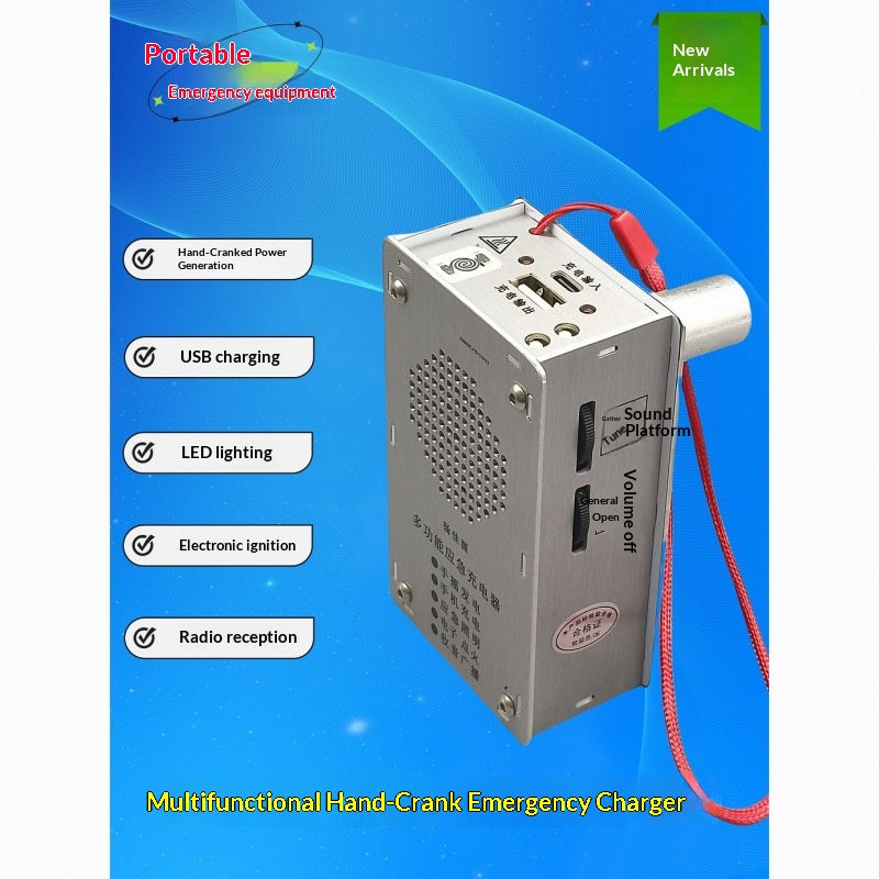 Notfall-Ladegerät mit Radio und USB