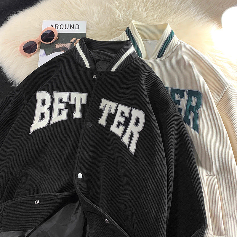 Corduroy Baseball Jacke für Herren