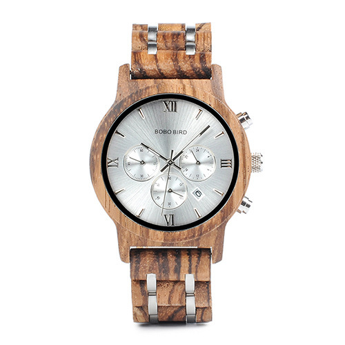 Herrenarmbanduhr mit Holz und Edelstahl | LuxeStyle