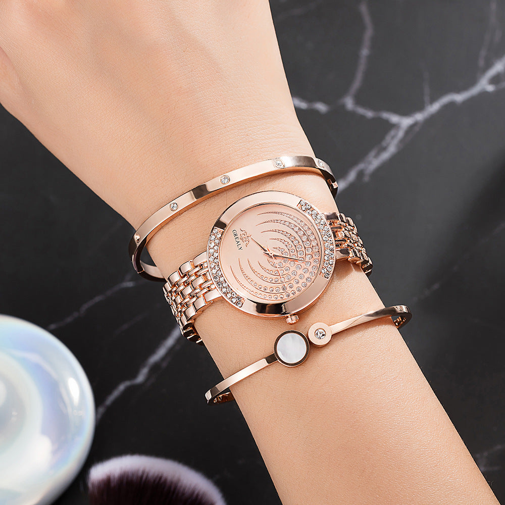 Atmosphärische Damenuhr Geschenkset | LuxeStyle