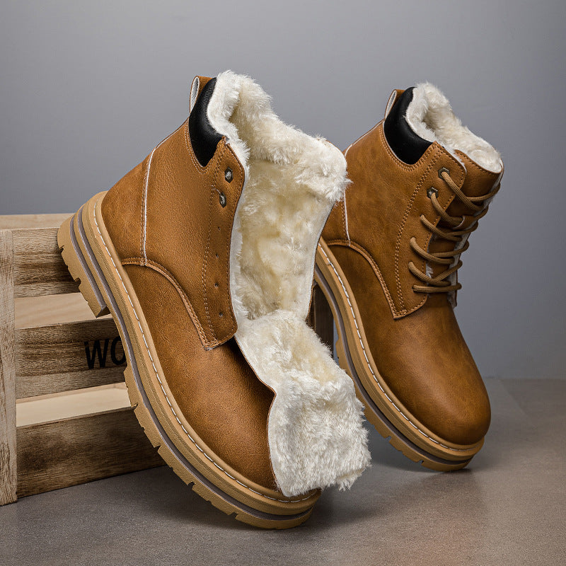 Herren Winter Western Boots mit dicker Sohle