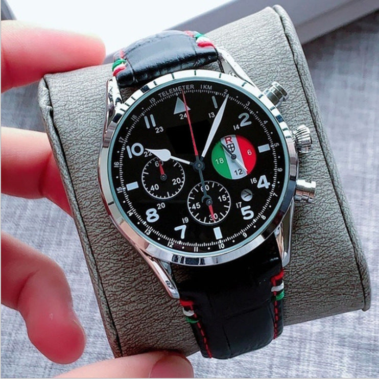 Business Herren Quarzuhr Lederarmband – Bild 5 | LuxeStyle