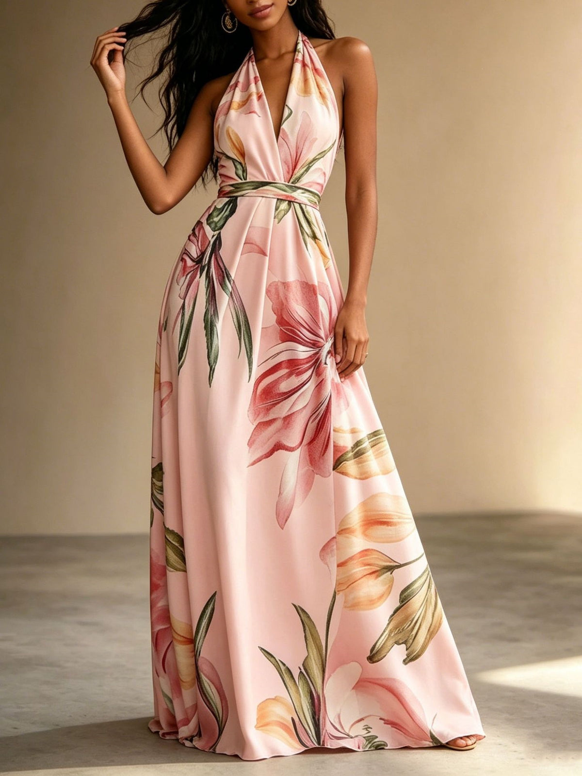 Elegantes Wickelkleid mit ausgestelltem Saum – Bild 7 | LuxeStyle