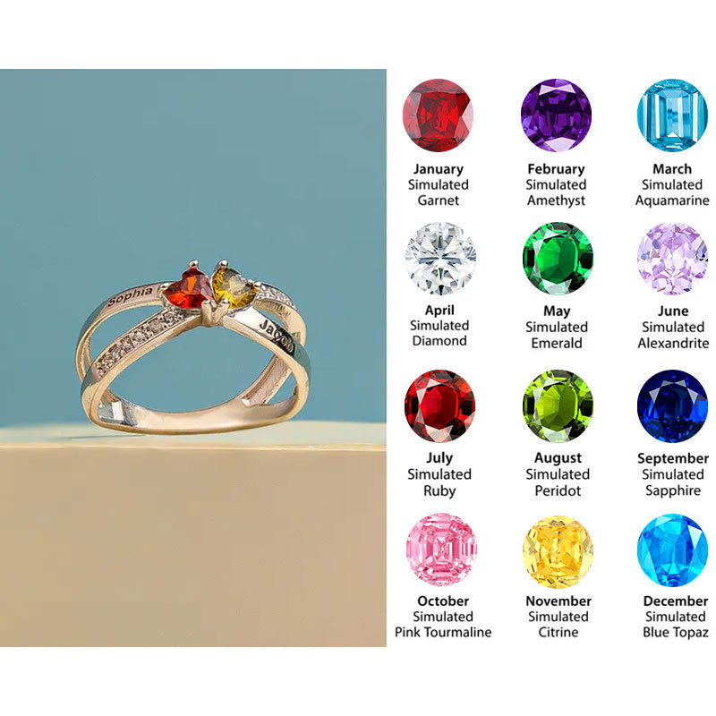 Personalisierter Ring mit Geburtsstein – Bild 3 | LuxeStyle