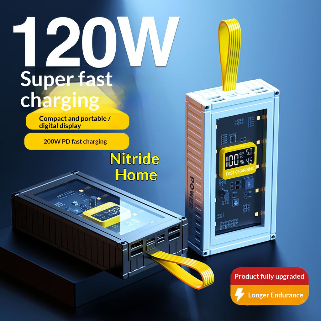 GaN Power Bank 120W, 10'000 mAh
