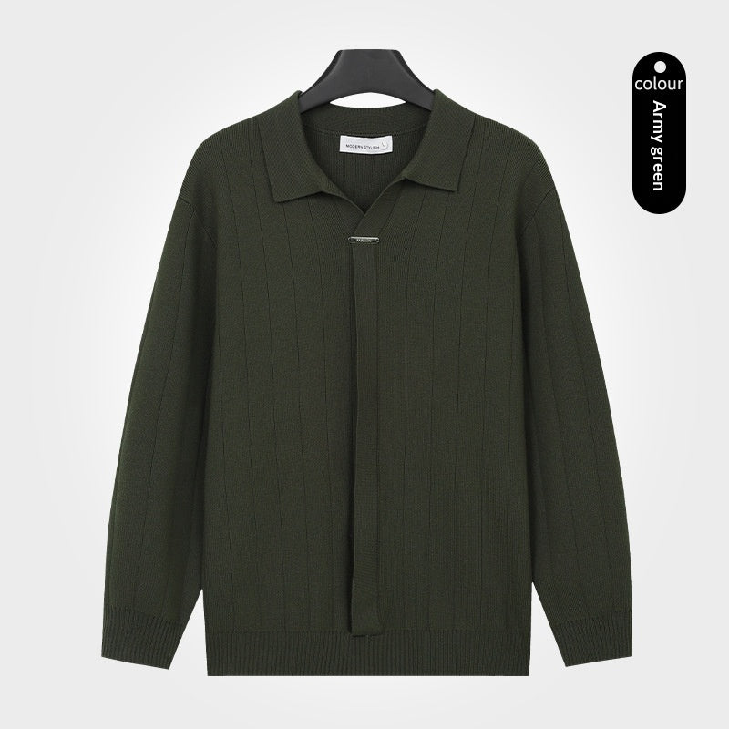 Herren Strick-Cardigan mit Revers