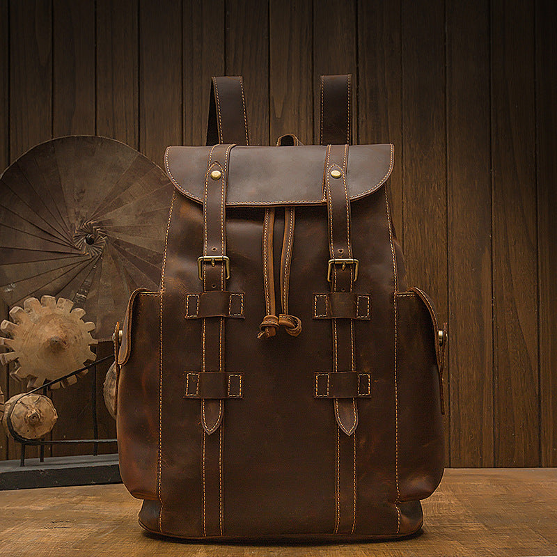 Retro Lederrucksack für Herren