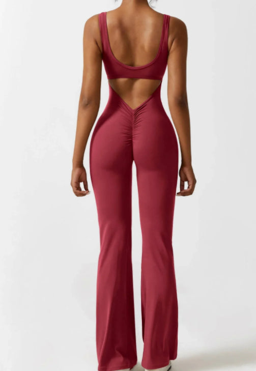 Nahtloser Yoga-Bodysuit mit Cut-Outs