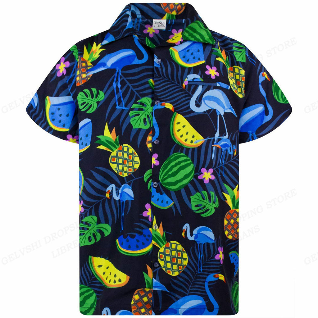 Herren Hawaiihemd gestreift