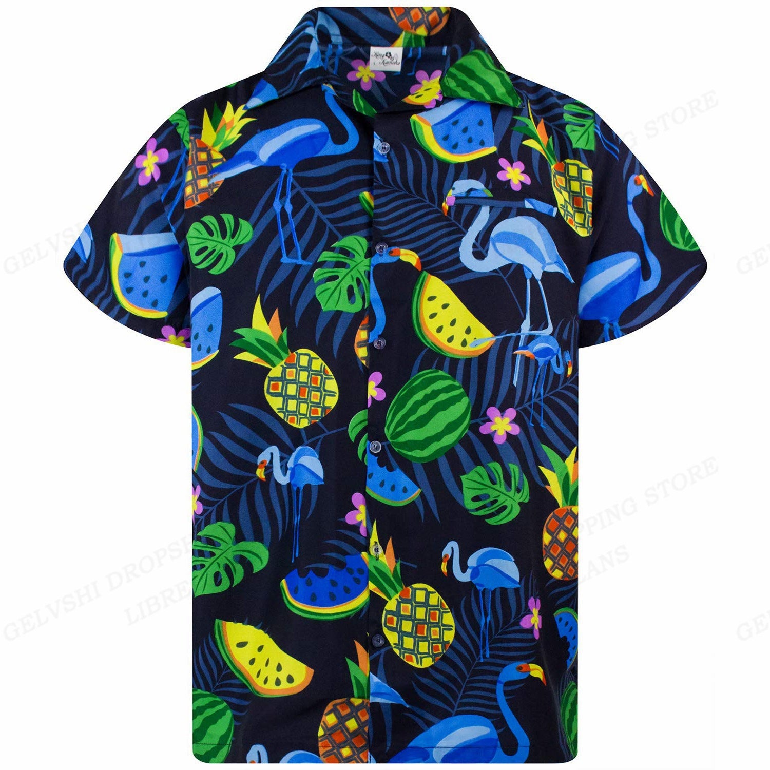 Herren Hawaiihemd gestreift