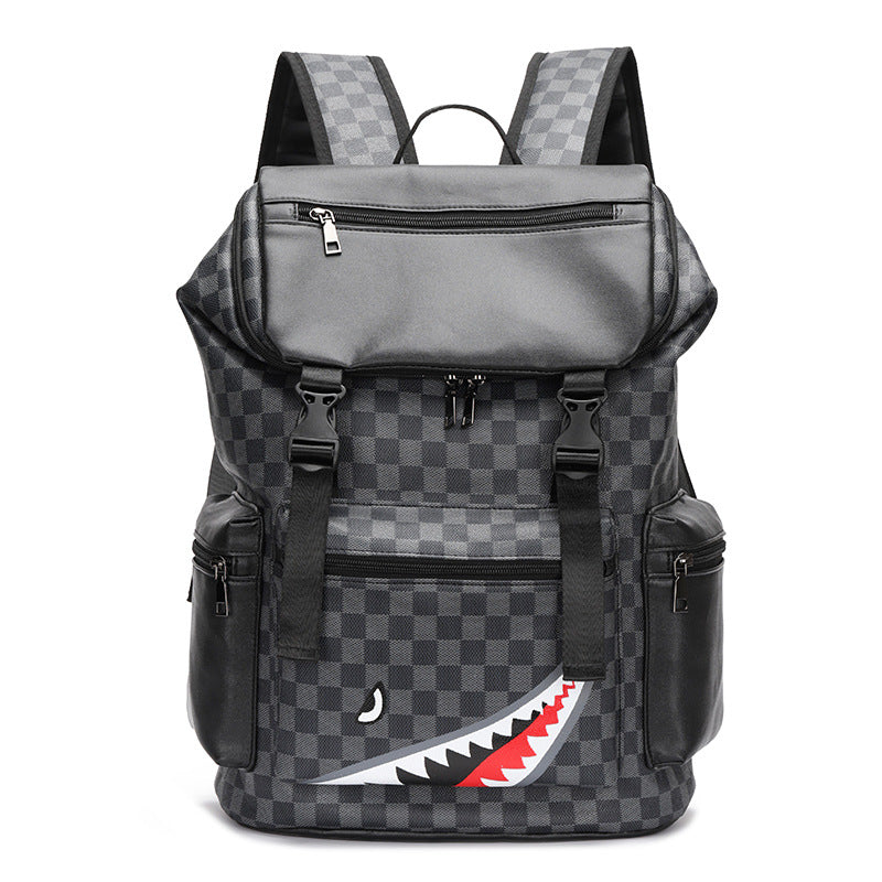 Koreanischer Karierter Rucksack mit Grossem Fassungsvermögen – Bild 3 | LuxeStyle