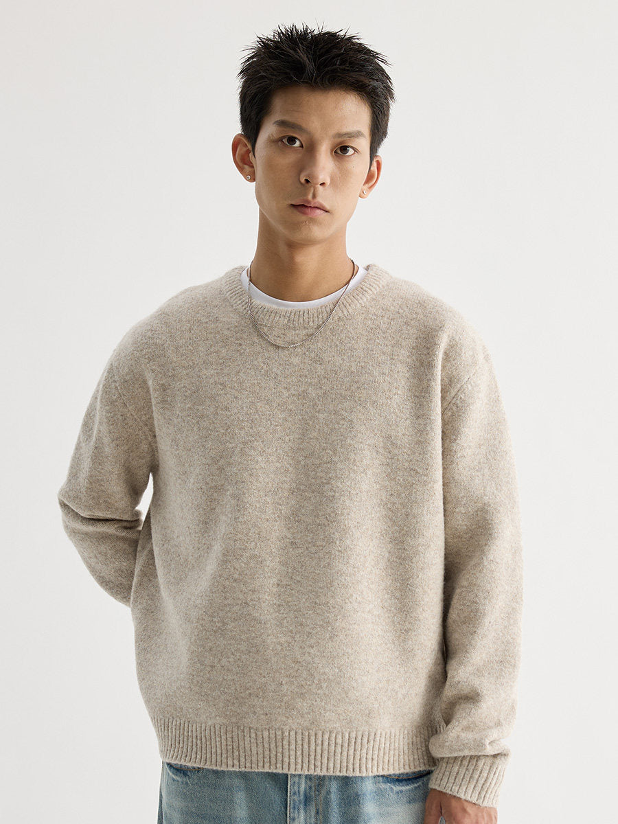 Wollpullover mit Crewneck