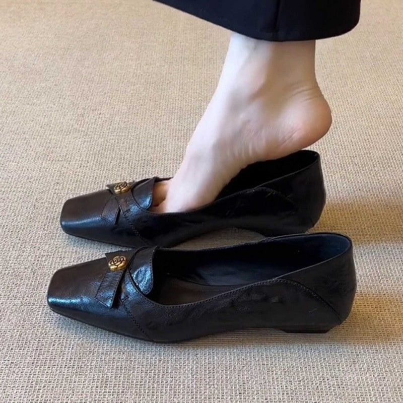 Retro Camellia Slingback mit Schleife