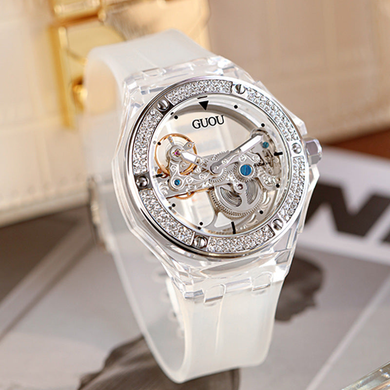Damen-Automatikuhr mit Silikonband – Bild 8 | LuxeStyle