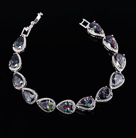 Mehrfarbiges Edelstein-Armband – Bild 3 | LuxeStyle