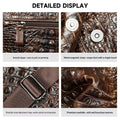 Herren Schultertasche aus Vollnarbenleder mit Krokodille-Optik | LuxeStyle