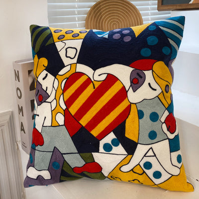 Besticktes Kissen Picasso Abstrakt