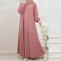 Lässiges Langarm-Kleid mit Rundhals