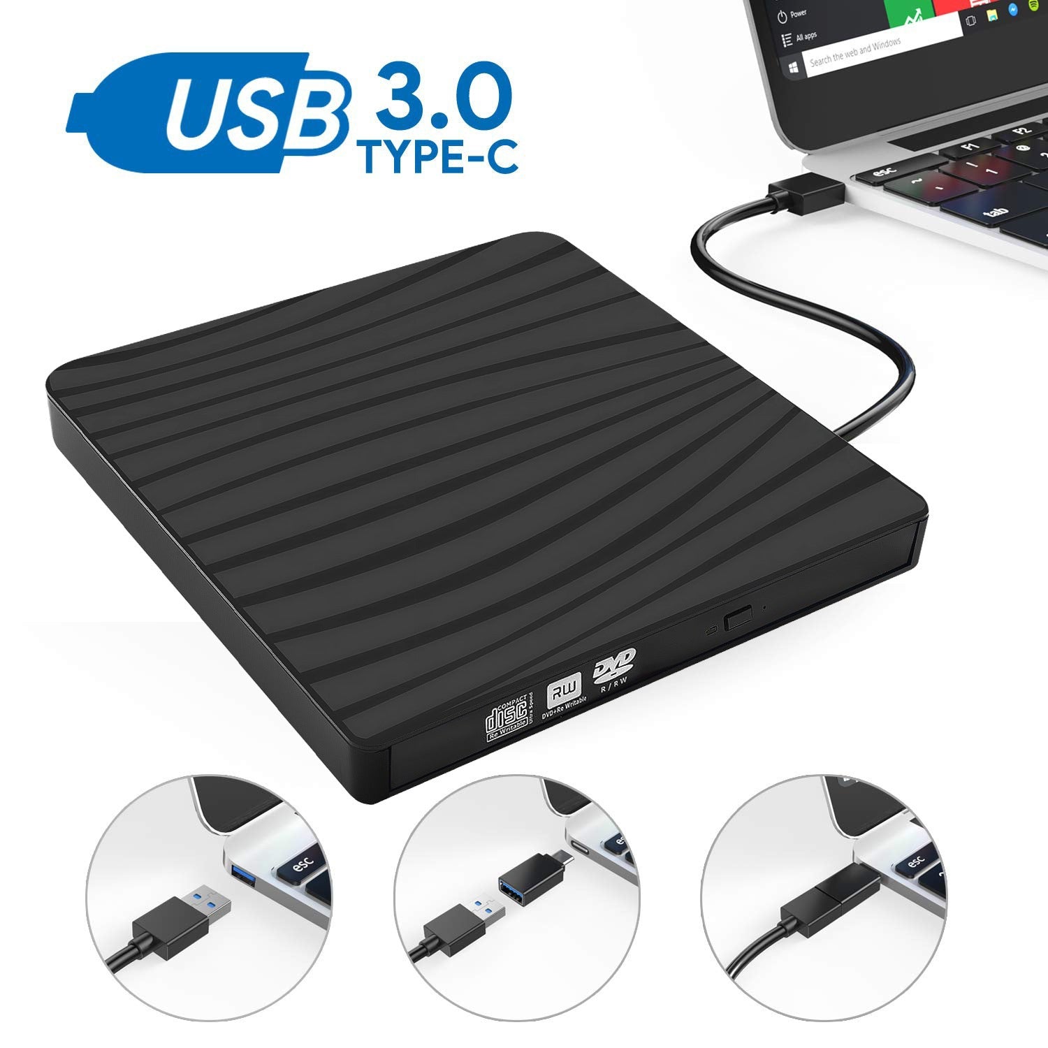 Externer USB 3.0 DVD Brenner (Type-C)