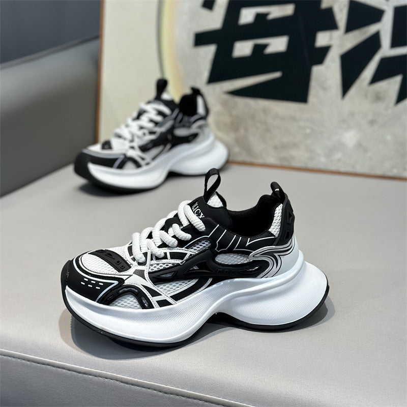Atmungsaktive Mesh-Schuhe mit dicker Sohle
