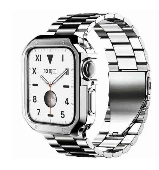 Edelstahl-Armband für Apple Watch mit TPU-Gehäuse