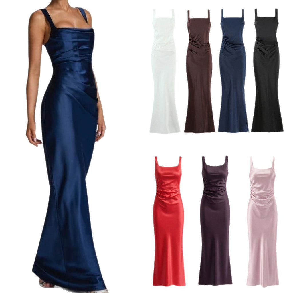 Elegantes langes Kleid mit Spaghettiträgern – Bild 2 | LuxeStyle