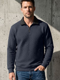 Herren Diamond-Check Half-Zip Sweatshirt – Bild 1 | LuxeStyle