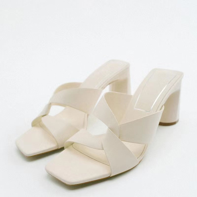 Leinen‑Sandalen mit quadratischem Zeh | LuxeStyle