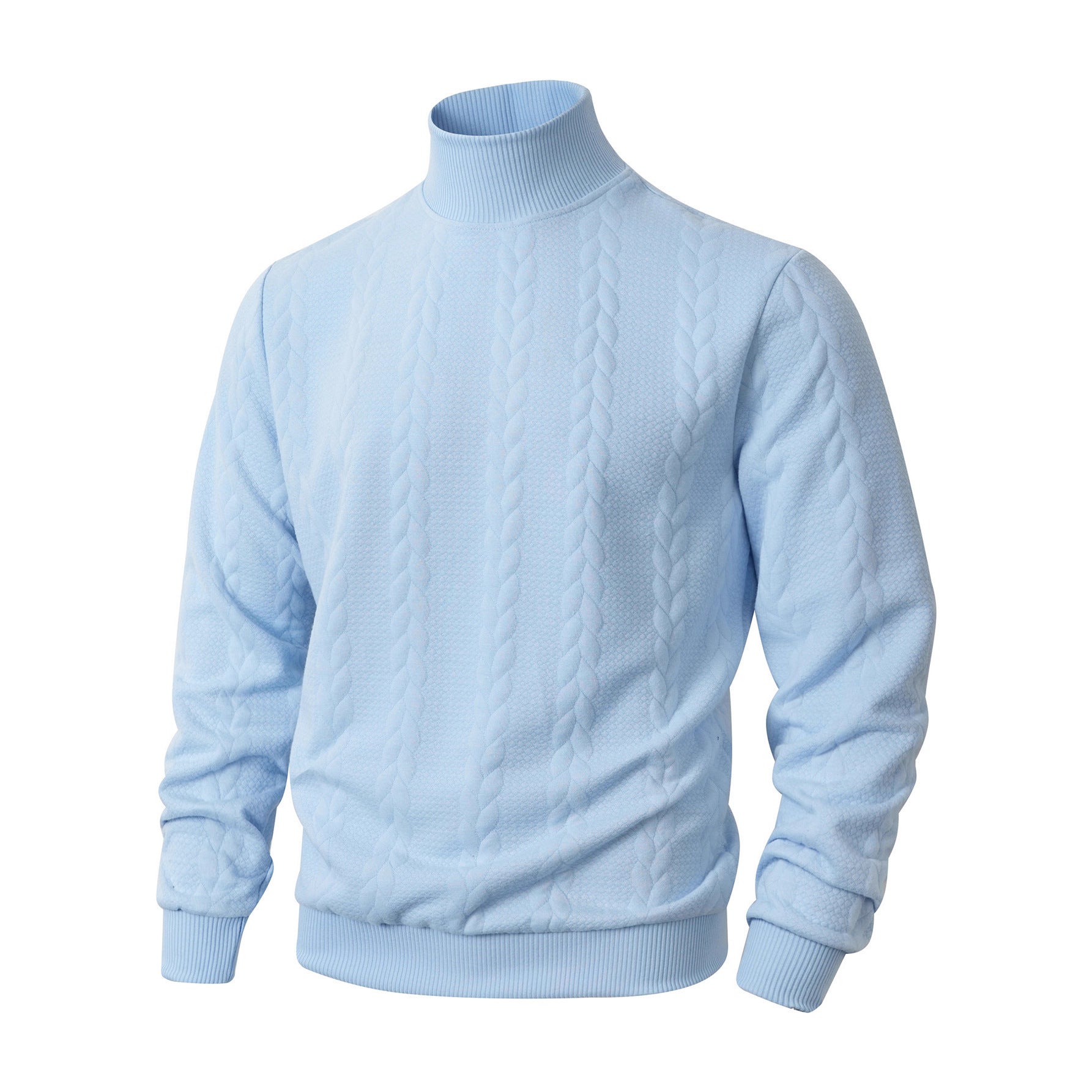Herren Jacquard Rollkragenpullover