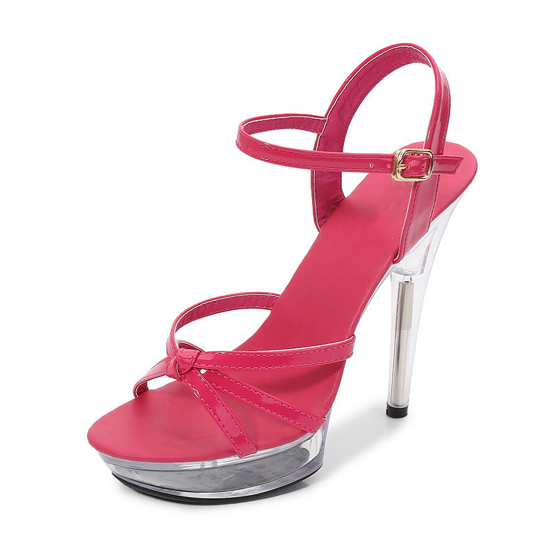 Transparente Plateau-Sandalen mit Stiletto-Absatz – Bild 7 | LuxeStyle